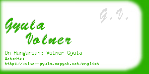 gyula volner business card